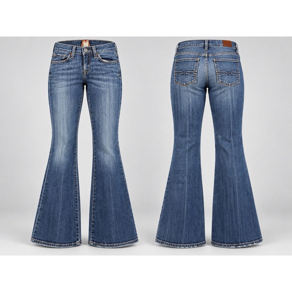 Lucky Brand jeans Womens 2/26 Larkspur 3D Zoe Boot Cut Denim y2k